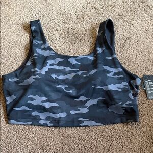 Gray & Black Camo Sports Bra Ideology Size XXL NWT